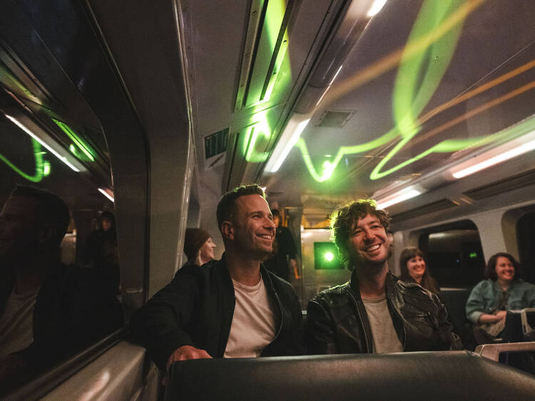 Sydney trains have transformed into epic music and light experiences for Vivid