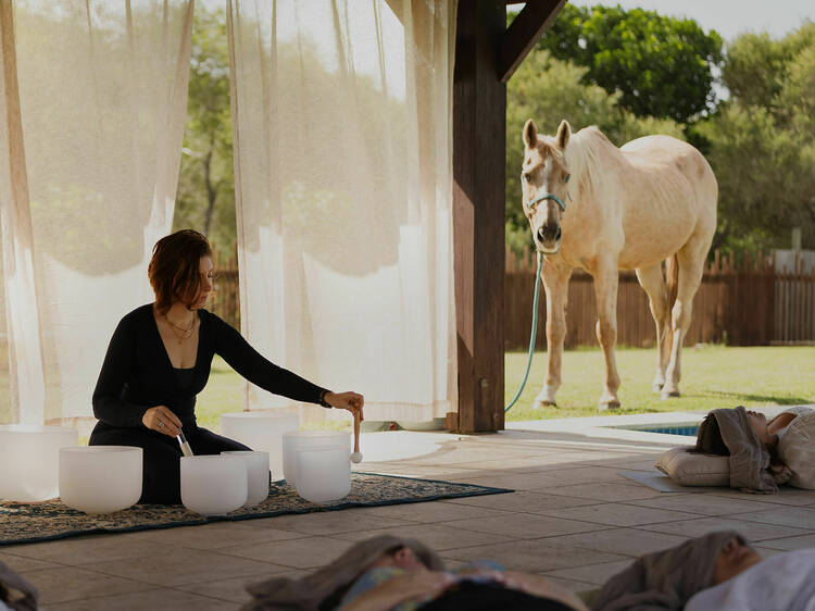 Make friends with horses at this magical wellness retreat near Byron Bay